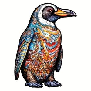 Wooden Penguin Jigsaw Puzzle A5 SMALL